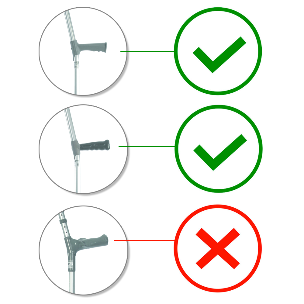 Soft Neoprene Crutch Grip Handle Covers With Wrist Strap Red